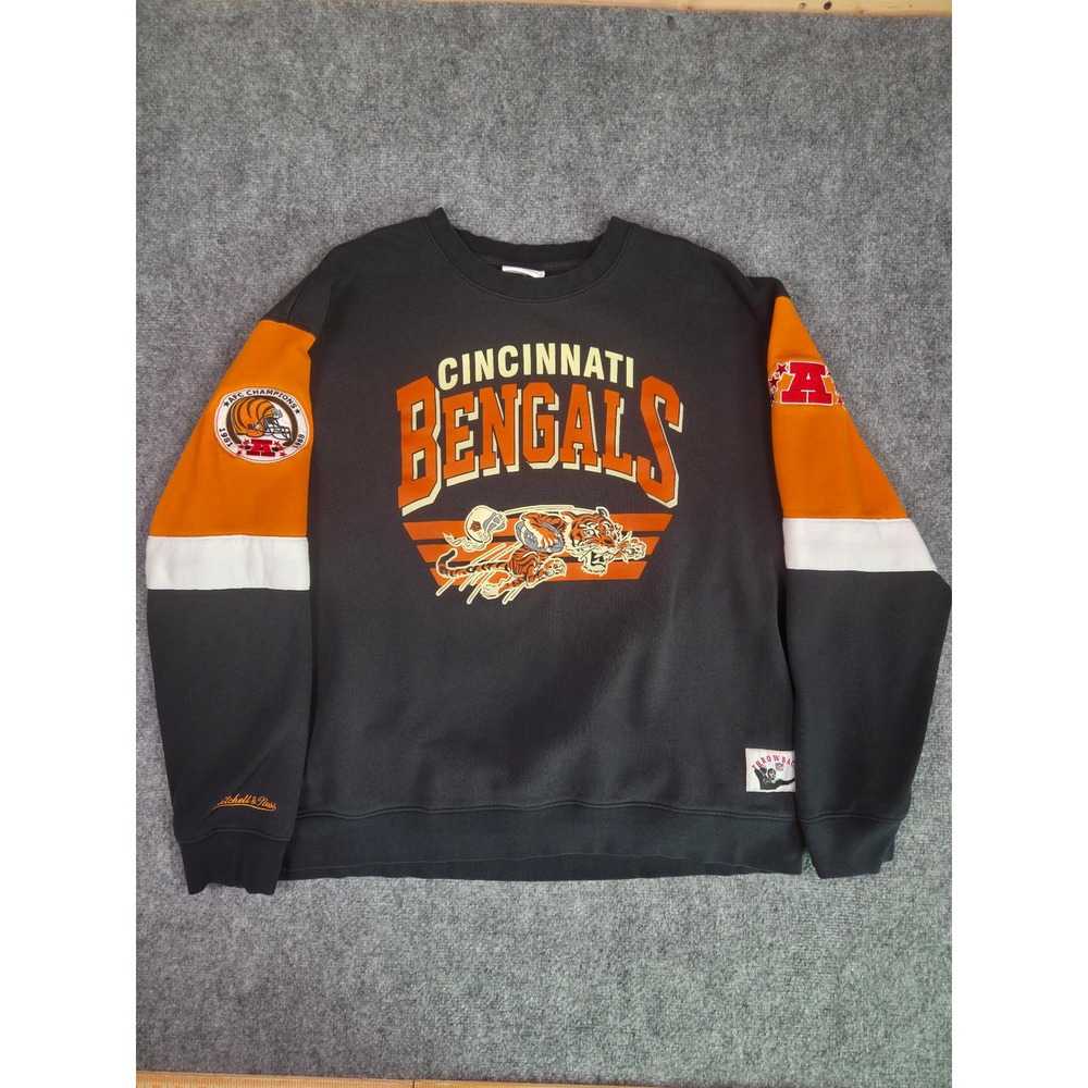 Cincinnati Bengals Sweatshirt Mens XXL Mitchell & Ness Welcome to the Jungle